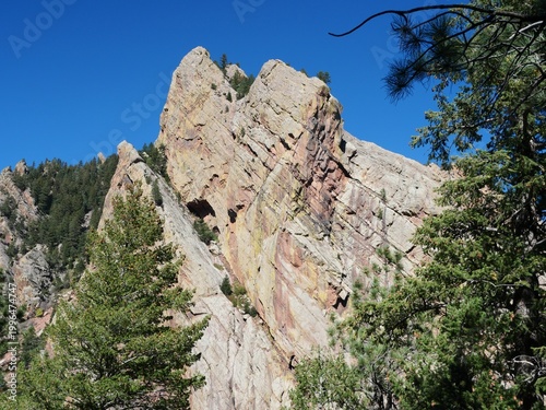 Canvastavla Tilted Sedimentary Rock Layers in Eldorado Canyon, Colorado – Geological Formati