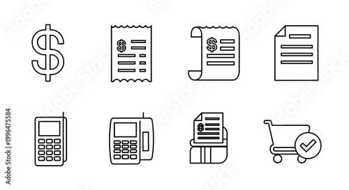 Ecommerce shopping cart payment icons.