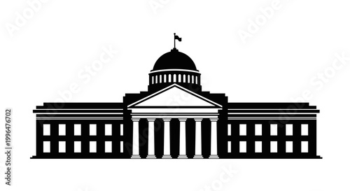 Government Building with Columns and Dome 1.