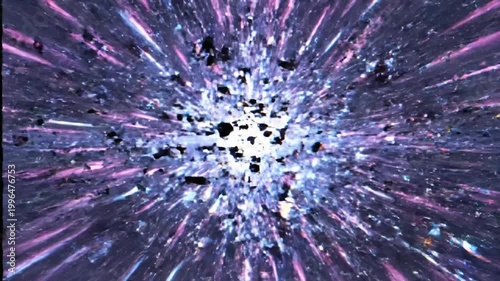 Abstract starburst tunnel animation motion background for creative projects