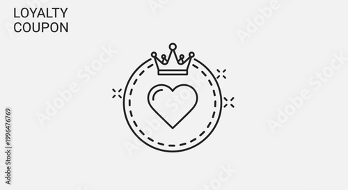 Heart Crown Icon Loyalty Coupon.