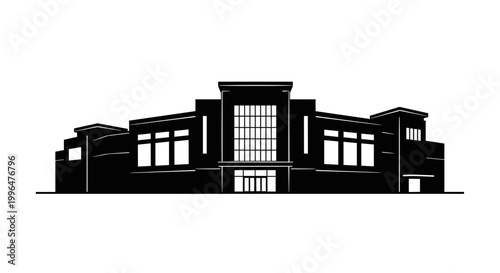 Modern Building Architecture Design.