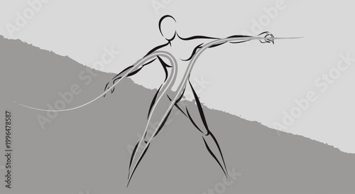 Tableau sur toile Human Figure in Dynamic Pose.