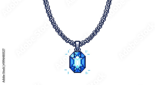 Elegant Blue Gemstone Pendant Necklace Jewelry.