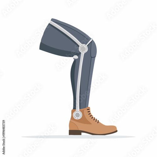Prosthetic Leg with Boot