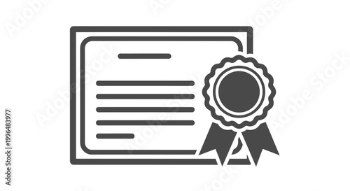 Elegant certificate design with ribbon and seal for award recognition and formal achievement.
