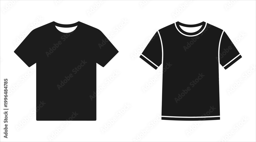 Naklejka premium Black T-shirt design elements and templates for apparel