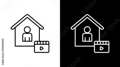 Creator Studio Outline White Icon Set Design