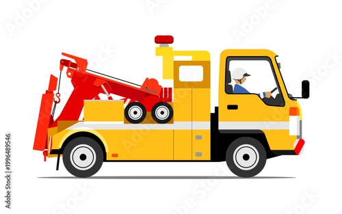 Highway patrol tow truck_One angle_01D