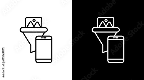 Content Moderation Outline White Icon Set Design