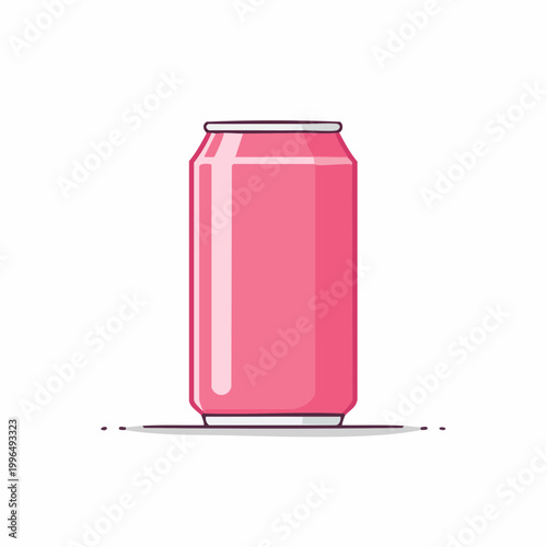 Pink Soda Can Illustration