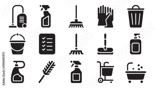 Home cleaning equipment and tools for thorough sanitation and maintenance tasks.