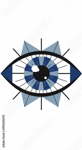 Detailed Illustration of a Human Eye.