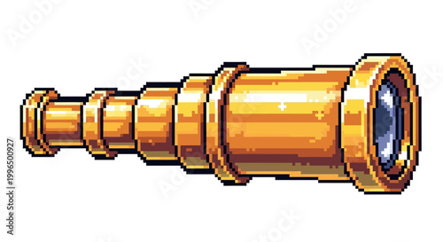 Vintage Brass Spyglass Telescope for Nautical Exploration.