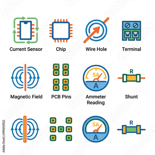 Electronic Components and Symbols for Circuits and Technology.