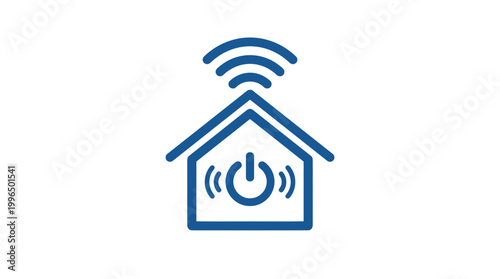 Smart home automation and wireless internet control icon