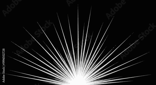 White Light Rays Emitting From Center.