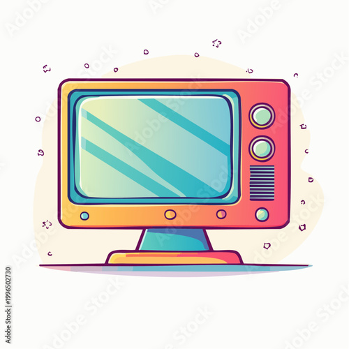 Retro Television Set Illustration