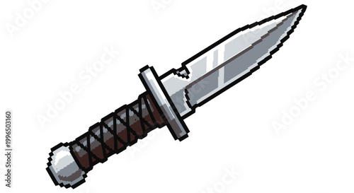 A Detailed Illustration of a Rugged Combat Knife.