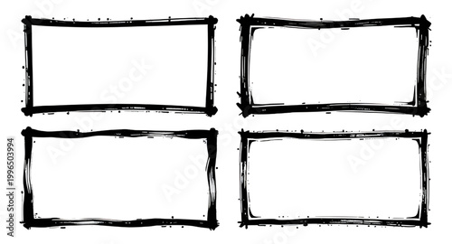 frame, grunge, black, rectangle, border, texture, rough, distressed, edge, design, element, vintage, dirty, outline, graphic, simple