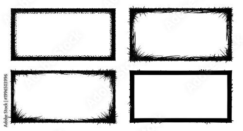 frame, grunge, black, rectangle, border, texture, rough, distressed, edge, design, element, vintage, dirty, outline, graphic, simple