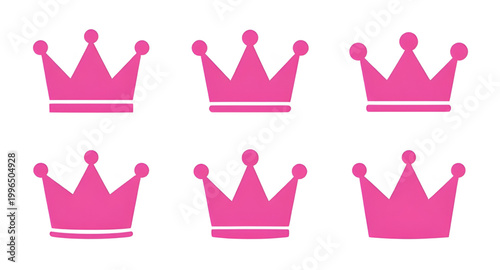 crown, princess, pink, royal, tiara, queen, fairy, cute, decorative, jewel, elegant, feminine, icon, graphic, design, vector, luxury
