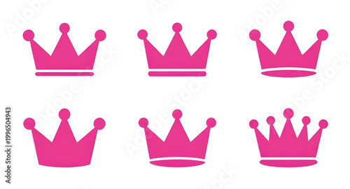 crown, princess, pink, royal, tiara, queen, fairy, cute, decorative, jewel, elegant, feminine, icon, graphic, design, vector, luxury