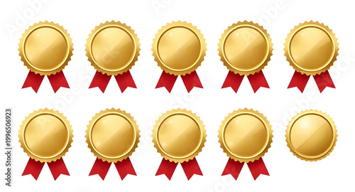 gold award medals, winner medal set, golden badges, first place medal, championship award, victory medals, premium gold badge, achievement medal, success award icons, honor badges, competition medals,