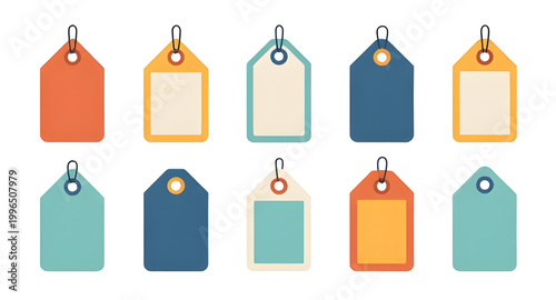 hang tag set, price tags, blank labels, colorful tags, product labeling, retail tags, branding labels, sale tag design, paper tag template, clothing tags, gift tags, tag with string, merchandise label