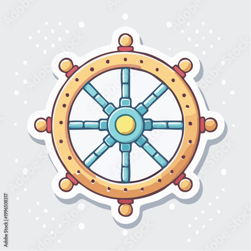 Cartoon Ship's Wheel