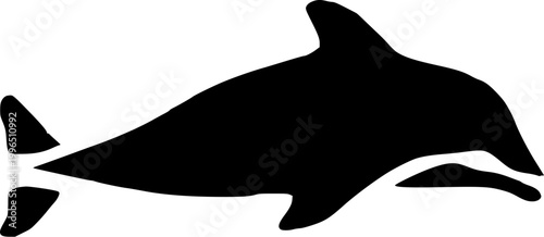 dolphin silhouette vector jumping sea animal icon minimalist marine logo