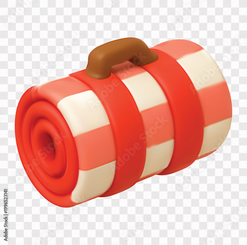 Picnic in the Park Vector Icon Set | 3D icon set | picnic blanket