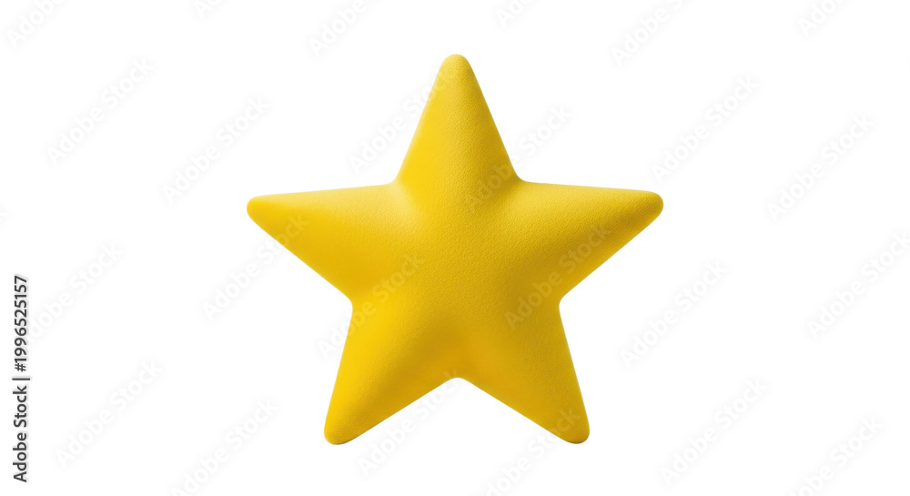 Obraz premium Single yellow five pointed star object isolated on black background image 1