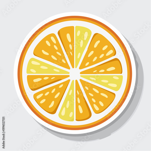 Stylized Orange Slice Icon