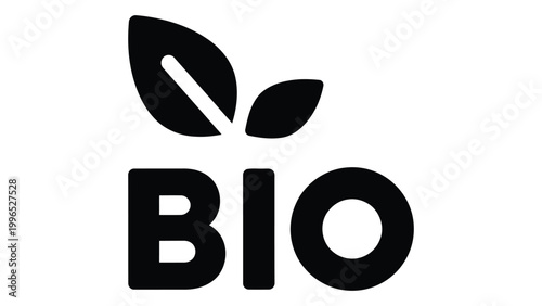 Bio icon vector illustration organic food label, natural product sign, eco friendly symbol, healthy lifestyle concept