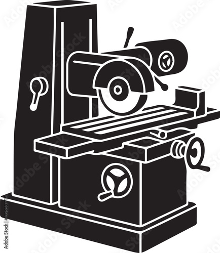 Industrial Surface Grinding Machine Icon for Precision Metal Finishing and Abrasive Machining