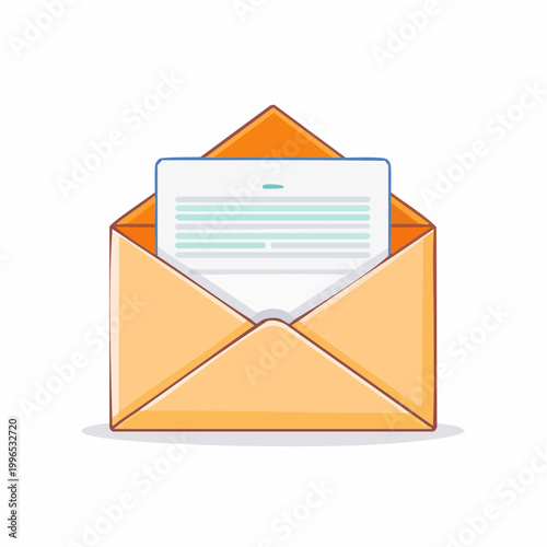 Open Envelope with Document