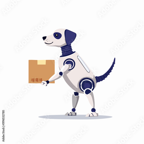Robot Dog Delivering a Package