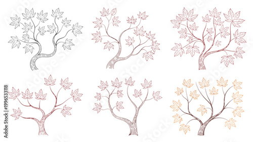 Colorful set of organic molecular structures and chemical compounds illustration Vector