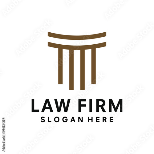 law firm logo vector template illustration