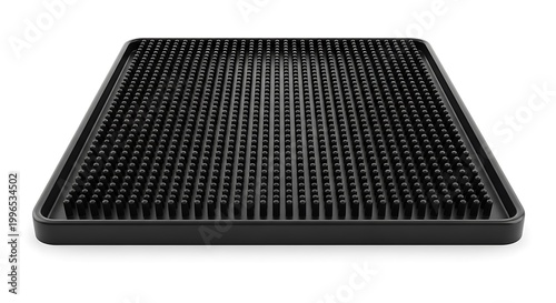 Black textured tray with transparent background