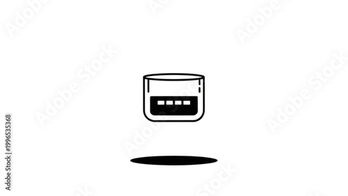 Minimal usb flash drive icon with shadow on plain background Vector