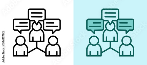 Social Interaction whitegreen icon