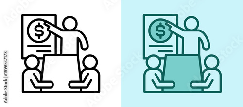 Business Interaction whitegreen icon