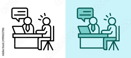 Workplace Interaction whitegreen icon