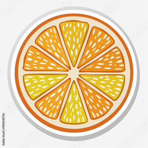 Stylized Orange Slice Icon