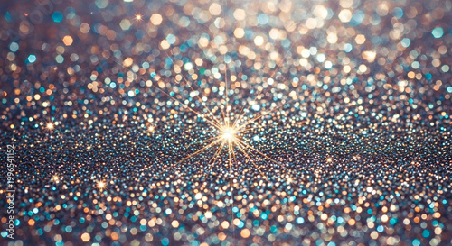 Glittering abstract background with sparkling lights and bokeh effect festive and magical