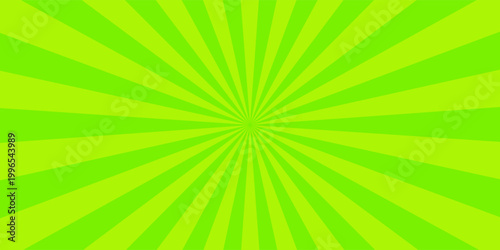 Cute and pop background illustration of concentrated lines with twinkling (yellow green)