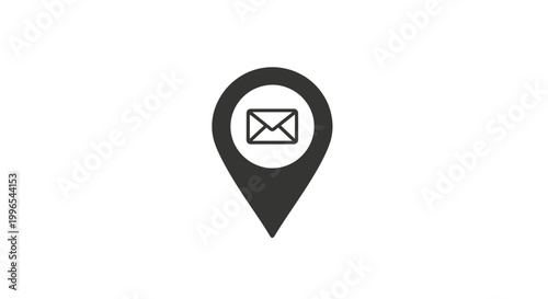 Black Map Pin with Envelope. Free Download Black Map Pin with Envelope. - GFXLoad