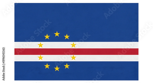 Free Download Flag of Cape Verde with blue background, stars, and horizontal red and white stripes - GFXLoad